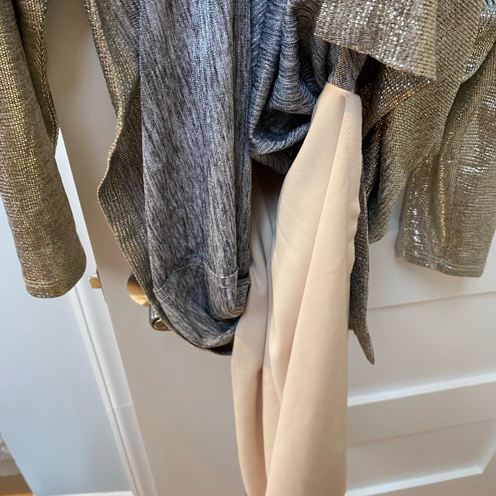 Betsy and Adam gold asymmetrical metallic gold midi dress, Festive dress - Picture 7 of 12